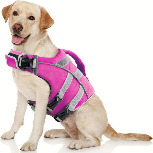 Ultimate Water Safety Companion - Reflective, Adjustable, and Durable Pet Life Jacket with Handle and D-Ring, Easy-On\u002FEasy-Off Closure, and Hand Washable Design for Small, Medium, and Large Breeds - Prioritize Your Pet's Safety and Comfort